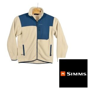 Simms‎ Fishing Sherpa Full Zip Jacket Mens Medium Gorpcore Outdoors Camping Lake